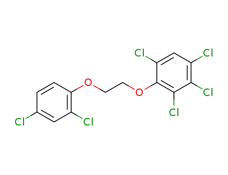 Molecular Structure of 100541-32-0 (1-(2,4-dichloro-phenoxy)-2-(2,3,4,6-tetrachloro-phenoxy)-ethane)