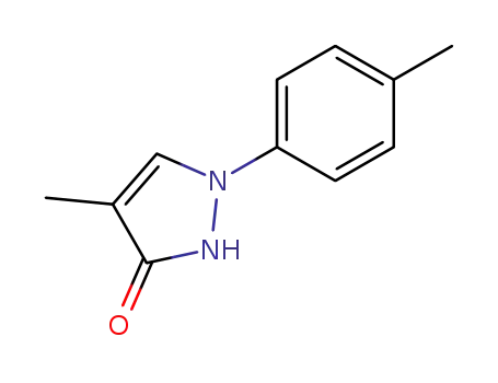 Molecular Structure of 125818-21-5 (4-methyl-1-<i>p</i>-tolyl-1,2-dihydro-pyrazol-3-one)
