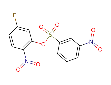 Molecular Structure of 395-83-5 (3-nitro-benzenesulfonic acid-(5-fluoro-2-nitro-phenyl ester))