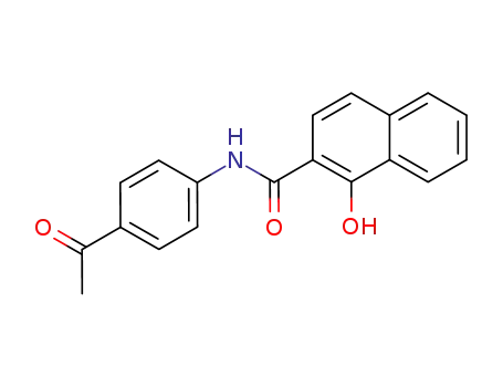 Molecular Structure of 108478-69-9 (2-Naphthalenecarboxamide, N-(4-acetylphenyl)-1-hydroxy-)