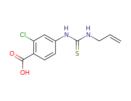 Molecular Structure of 115248-62-9 (4-(<i>N</i>'-allyl-thioureido)-2-chloro-benzoic acid)