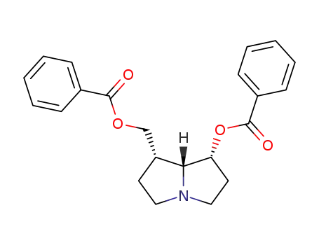 Molecular Structure of 57123-96-3 ((7a<i>R</i>)-1<i>t</i>-benzoyloxy-7<i>t</i>-benzoyloximethyl-(7a<i>r</i>)-hexahydro-pyrrolizin)