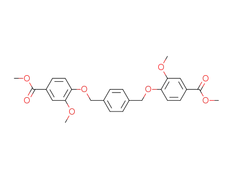 Molecular Structure of 119505-44-1 (3,3'-dimethoxy-4,4'-<i>p</i>-xylylenedioxy-di-benzoic acid dimethyl ester)