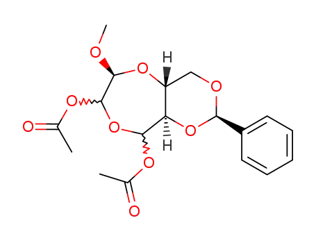 (4a<i>R</i>)-7ξ,9ξ-Diacetoxy-6<i>c</i>-methoxy-2<i>c</i>-phenyl-(4a<i>r</i>,9a<i>t</i>)-hexahydro-[1,3]dioxino[5,4-<i>e</i>][1,4]dioxepin