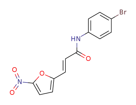 Molecular Structure of 96462-83-8 (3<i>t</i>-(5-nitro-[2]furyl)-acrylic acid-(4-bromo-anilide))