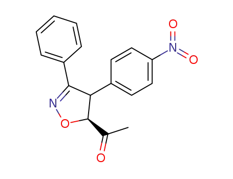 (+/-)-1-[4<i>t</i>-(4-nitro-phenyl)-3-phenyl-4,5-dihydro-isoxazol-5<i>r</i>-yl]-ethanone