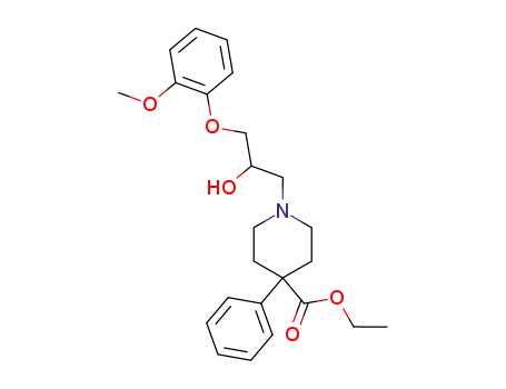 1-[2-hydroxy-3-(2-methoxy-phenoxy)-propyl]-4-phenyl-piperidine-4-carboxylic acid ethyl ester