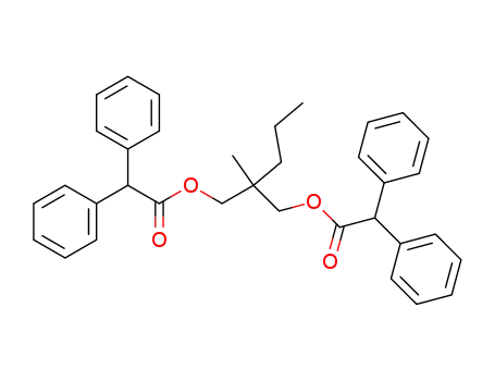 Molecular Structure of 121376-21-4 (2,2-bis-(diphenylacetoxy-methyl)-pentane)