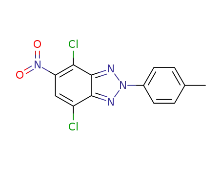 4,7-dichloro-5-nitro-2-<i>p</i>-tolyl-2<i>H</i>-benzotriazole