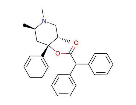 (+/-)-diphenylacetic acid-(1,2<i>t</i>,5<i>c</i>-trimethyl-4-phenyl-[4<i>r</i>]piperidyl ester)