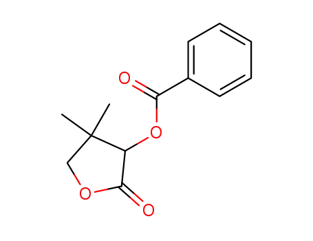 Molecular Structure of 55685-38-6 (2(3H)-Furanone, 3-(benzoyloxy)dihydro-4,4-dimethyl-, (3R)-)