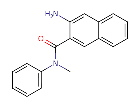Molecular Structure of 129667-74-9 (2-Naphthalenecarboxamide, 3-amino-N-methyl-N-phenyl-)