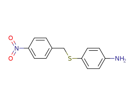 Molecular Structure of 19284-77-6 (Benzenamine, 4-[[(4-nitrophenyl)methyl]thio]-)