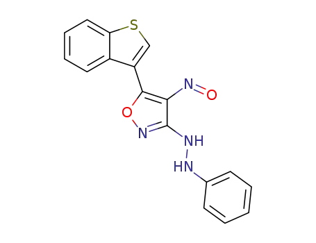 5-benzo[<i>b</i>]thiophen-3-yl-4-nitroso-3-(<i>N</i>'-phenyl-hydrazino)-isoxazole