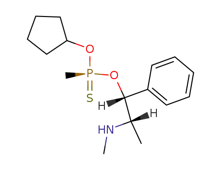 (R)-Methyl-phosphonothioic acid O-cyclopentyl ester O-((1R,2S)-2-methylamino-1-phenyl-propyl) ester