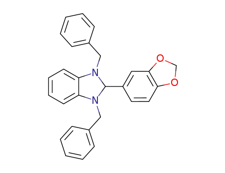 2-benzo[1,3]dioxol-5-yl-1,3-dibenzyl-2,3-dihydro-1<i>H</i>-benzoimidazole