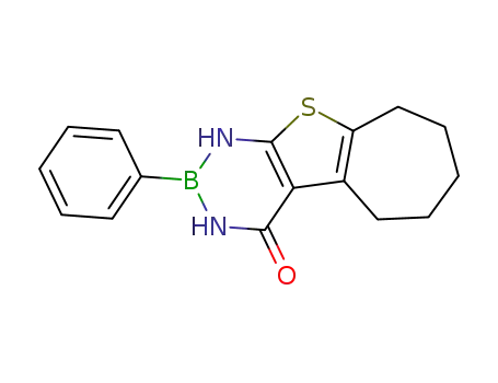 2-phenyl-1,2,3,5,6,7,8,9-octahydro-cyclohepta[4,5]thieno[2,3-<i>d</i>][1,3,2]diazaborinin-4-one