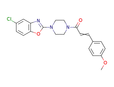 1-(5-chloro-benzooxazol-2-yl)-4-[3-(4-methoxy-phenyl)-acryloyl]-piperazine