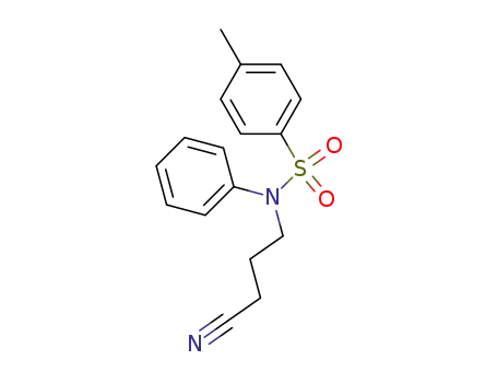 Molecular Structure of 101574-89-4 (4-[<i>N</i>-(toluene-4-sulfonyl)-anilino]-butyronitrile)