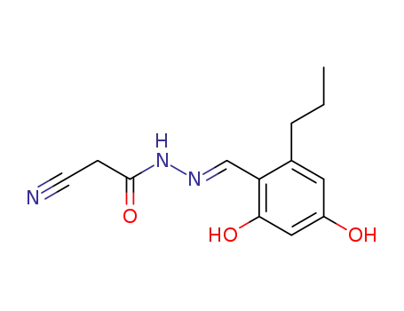 cyano-acetic acid-(2,4-dihydroxy-6-propyl-benzylidenehydrazide)
