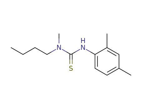Molecular Structure of 52317-76-7 (1-Butyl-3-(2,4-dimethyl-phenyl)-1-methyl-thiourea)