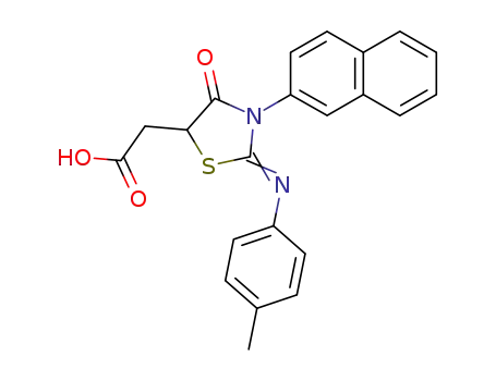 (3-naphthalen-2-yl-4-oxo-2-<i>p</i>-tolylimino-thiazolidin-5-yl)-acetic acid