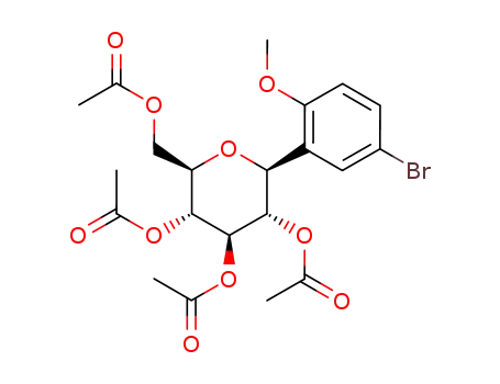 (1<i>S</i>)-tetra-<i>O</i>-acetyl-1-(5-bromo-2-methoxy-phenyl)-1,5-anhydro-D-glucitol