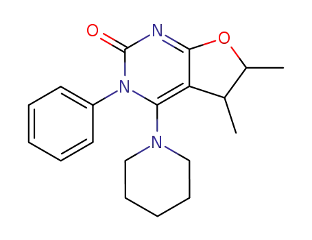 Molecular Structure of 63412-39-5 (Furo[2,3-d]pyrimidin-2(3H)-one,
5,6-dihydro-5,6-dimethyl-3-phenyl-4-(1-piperidinyl)-)