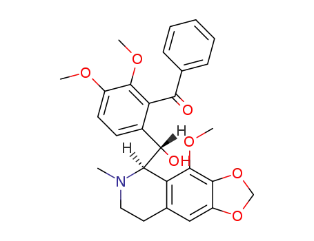 6-[(<i>S</i>)-hydroxy-((<i>R</i>)-4-methoxy-6-methyl-5,6,7,8-tetrahydro-[1,3]dioxolo[4,5-<i>g</i>]isoquinolin-5-yl)-methyl]-2,3-dimethoxy-benzophenone