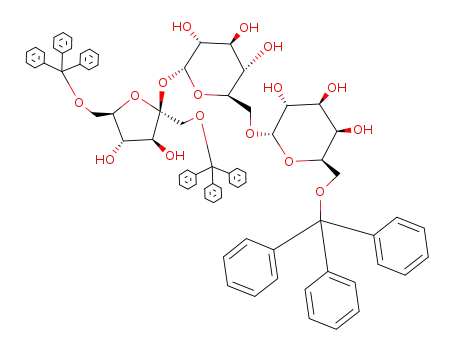 [<i>O</i><sup>6</sup>-(<i>O</i><sup>6</sup>-trityl-α-D-galactopyranosyl)-α-D-glucopyranosyl]-(<i>O</i><sup>1</sup>,<i>O</i><sup>6</sup>-ditrityl-β-D-fructofuranoside)