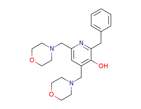 Molecular Structure of 41922-18-3 (2-benzyl-4,6-bis-morpholin-4-ylmethyl-pyridin-3-ol)