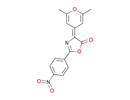 4-(2,6-dimethyl-pyran-4-ylidene)-2-(4-nitro-phenyl)-4<i>H</i>-oxazol-5-one