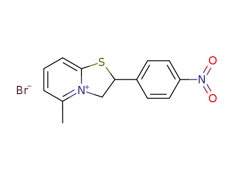 Molecular Structure of 43091-41-4 (5-methyl-2-(4-nitro-phenyl)-2,3-dihydro-thiazolo[3,2-<i>a</i>]pyridinylium; bromide)