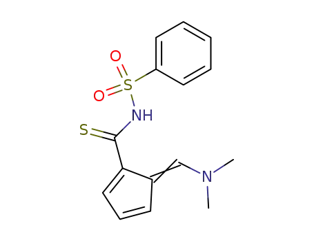 6-Dimethylamino-N-benzolsulfonyl-fulven-thiocarbonsaeure-<sup>(2)</sup>-amid