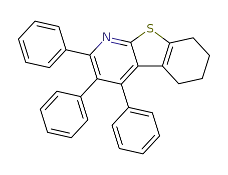 2,3,4-triphenyl-5,6,7,8-tetrahydro-benzo[4,5]thieno[2,3-<i>b</i>]pyridine