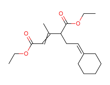 4-Ethoxycarbonyl-6-cyclohexyliden-3-methyl-hex-2-ensaeureethylester