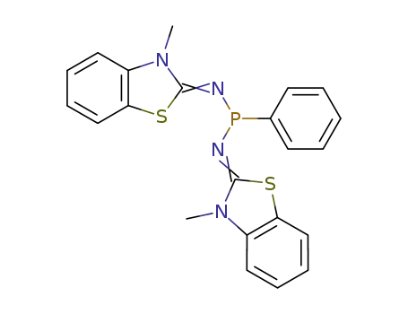 phenylphosphonous acid bis-(3-methyl-3<i>H</i>-benzothiazol-2-ylideneamide)
