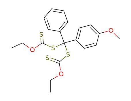 Molecular Structure of 26416-44-4 (<Phenyl-(4-methoxy-phenyl)-methylen>-bis-ethylxanthogenat)