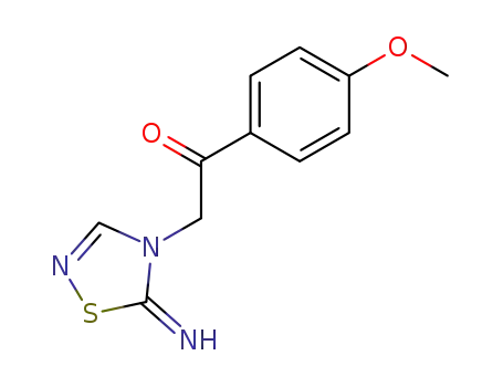 Molecular Structure of 63682-65-5 (Ethanone, 2-(5-imino-1,2,4-thiadiazol-4(5H)-yl)-1-(4-methoxyphenyl)-)