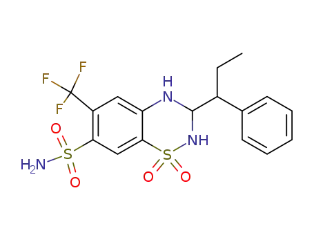 1,1-dioxo-3-(1-phenyl-propyl)-6-trifluoromethyl-1,2,3,4-tetrahydro-1λ<sup>6</sup>-benzo[1,2,4]thiadiazine-7-sulfonic acid amide