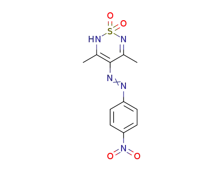 3,5-dimethyl-1,1-dioxo-1<i>H</i>-1λ<sup>6</sup>-[1,2,6]thiadiazin-4-one (4-nitro-phenyl)-hydrazone