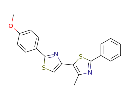 Molecular Structure of 61108-26-7 (2-(4-methoxy-phenyl)-4'-methyl-2'-phenyl-[4,5']bithiazolyl)