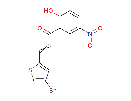 Molecular Structure of 18791-83-8 ((E)-3-(4-Bromo-thiophen-2-yl)-1-(2-hydroxy-5-nitro-phenyl)-propenone)
