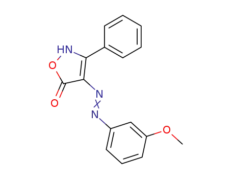 Molecular Structure of 16428-95-8 (3-phenyl-isoxazole-4,5-dione 4-[(3-methoxy-phenyl)-hydrazone])