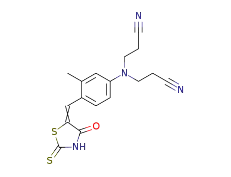 3,3'-[3-methyl-4-(4-oxo-2-thioxo-thiazolidin-5-ylidenemethyl)-phenylazanediyl]-bis-propionitrile