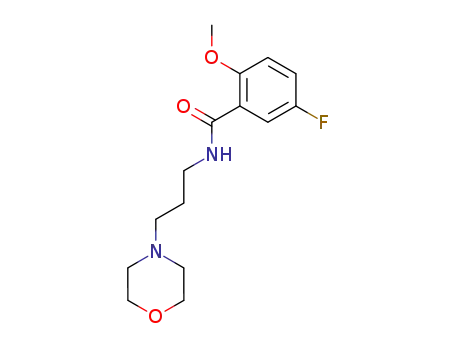 Molecular Structure of 1427-22-1 (5-fluoro-2-methoxy-<i>N</i>-(3-morpholin-4-yl-propyl)-benzamide)