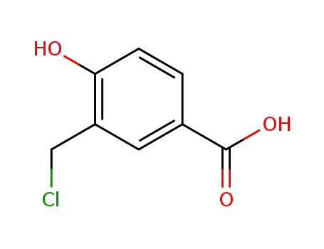 Molecular Structure of 63647-36-9 (Benzoic acid, 3-(chloromethyl)-4-hydroxy-)