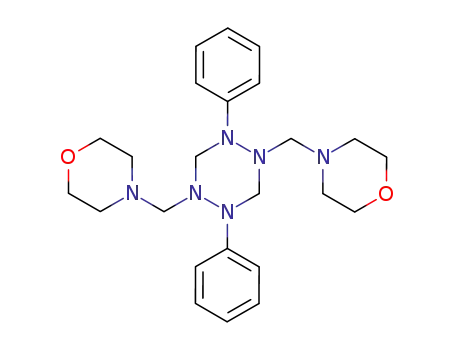 Molecular Structure of 61327-74-0 (1,2,4,5-Tetrazine, hexahydro-1,4-bis(4-morpholinylmethyl)-2,5-diphenyl-)