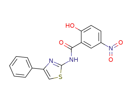 2-hydroxy-5-nitro-<i>N</i>-(4-phenyl-thiazol-2-yl)-benzamide