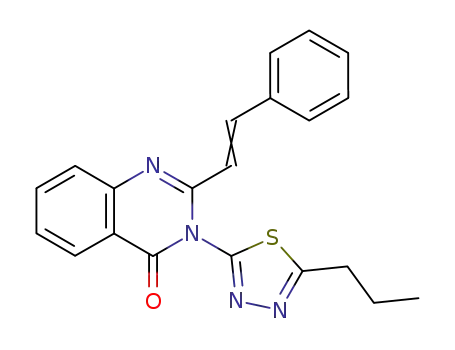 3-(5-propyl-[1,3,4]thiadiazol-2-yl)-2-styryl-3<i>H</i>-quinazolin-4-one